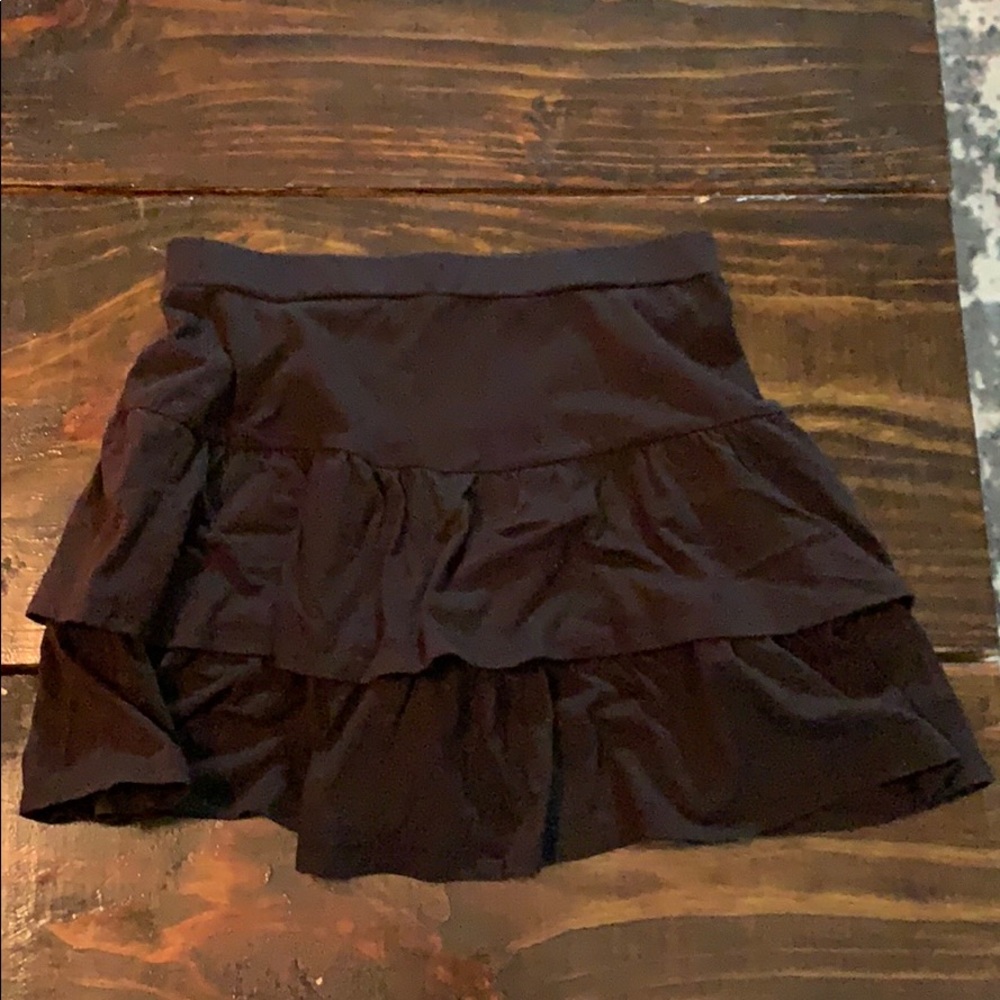 Black ruffle skirt